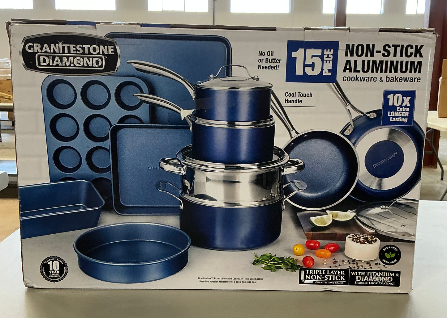 Granitestone 15-pc. Non-Stick Cookware Set