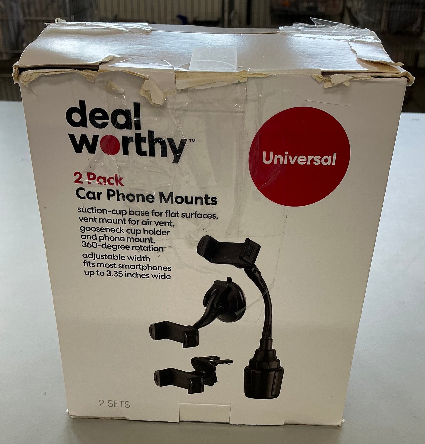 Car mount (2-in-1) matte finish 2pk - OPEN BOX