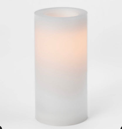 8” x 4” LED flameless black wick candle - AS IS - SOME MINOR COSMETIC FLAWS