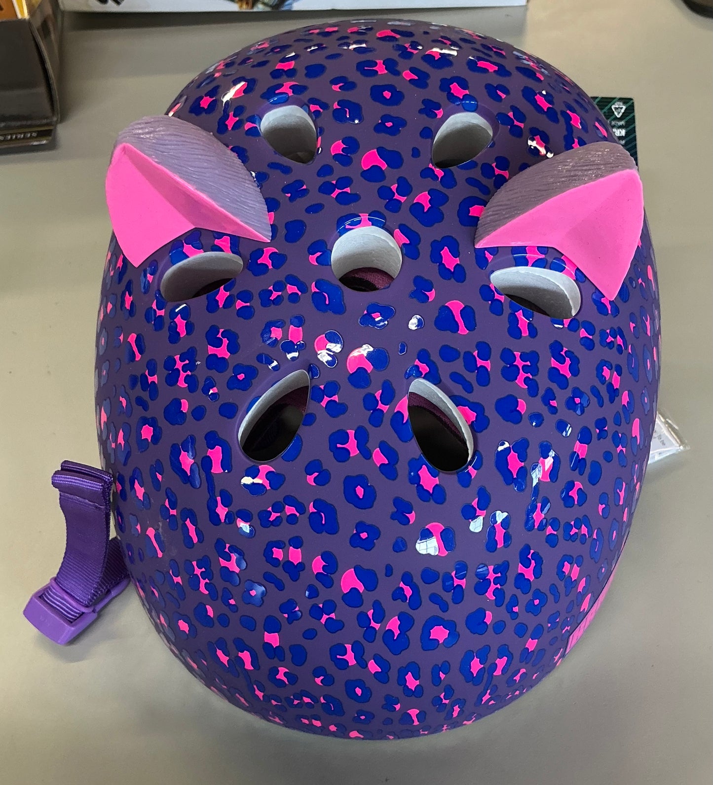 Krash! Youth leopard kitty helmet - purple
