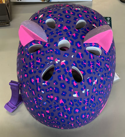 Krash! Youth leopard kitty helmet - purple