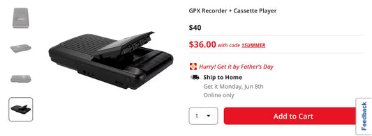 GPX Recorder + Cassette Player