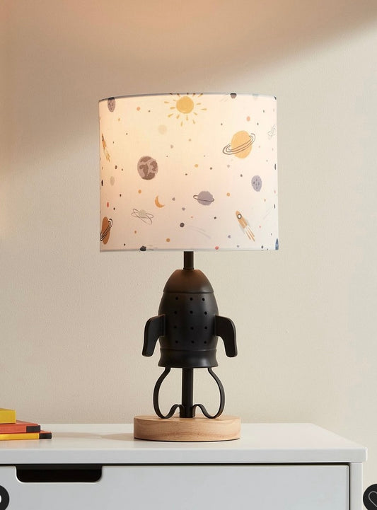 THRIFTY 70 - Spaceship Figural kids’ table lamp - AS IS - MISSING SHADE - BROKEN PIECE - FINAL SALE - NO RETURNS