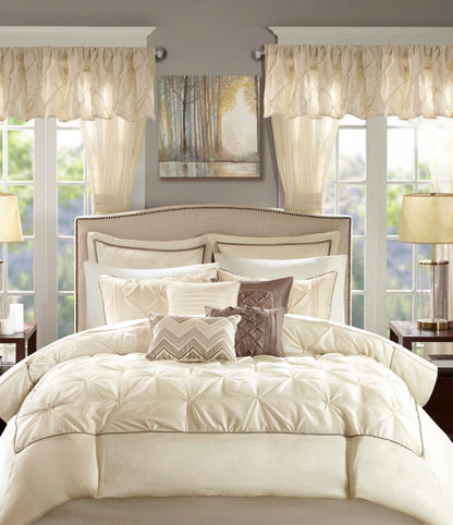 Madison Park Essentials Joella 24-Piece Room in a Bag available in ivory king