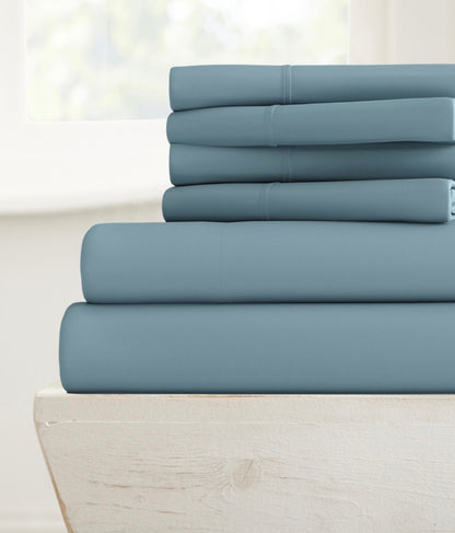 ienjoy Home Solids in Style by The Home Collection 6-Piece Bed Sheet Sets. Cal king