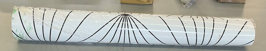Vicente diamond vector 33” L x 20.9” W wallpaper roll color ebony/eggsshell