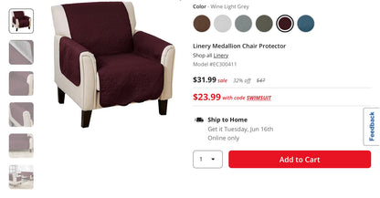 Linery Medallion Chair Protector