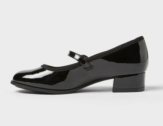 Cat & Jack black patent Mary Jane dress shoes with an adjustable strap size 1
