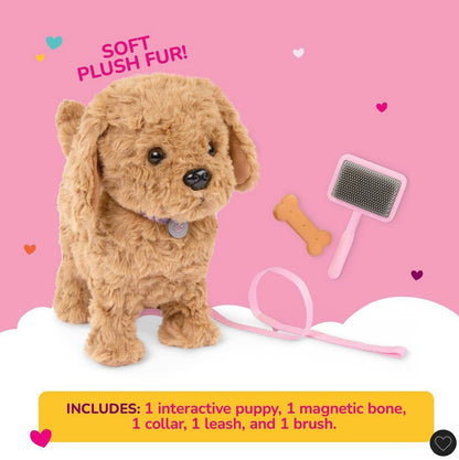 Our Generation playful paws goldendoodle puppy walking & barking electronic interactive pet dog plush