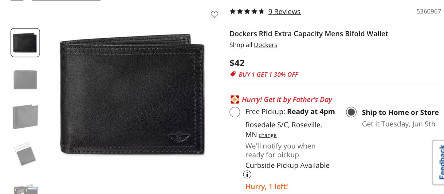 Dockers leather wallet