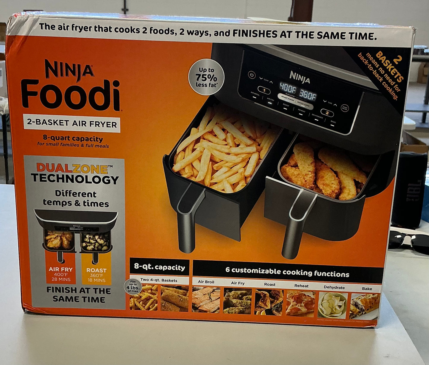 Ninja Foodi 6-in-1 8 Quart 2-Basket Air Fryer with DualZone Technology