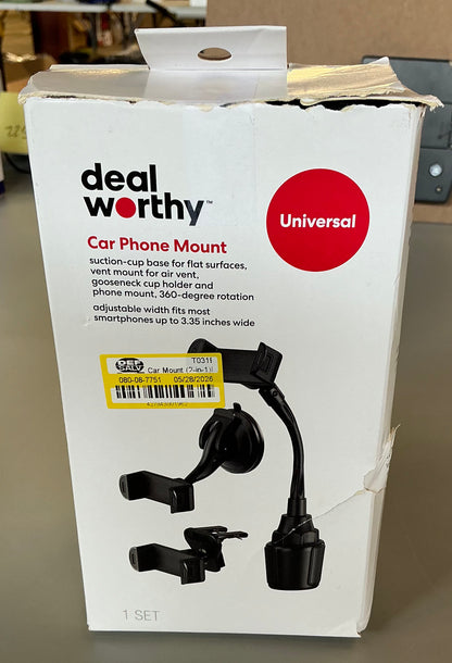 Car phone mount - AS IS - OPEN BOX - MISSING AIR VENT MOUNT