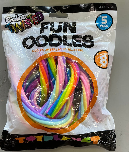 Fun-Oodles rainbow stretchy, silly fun 5pk