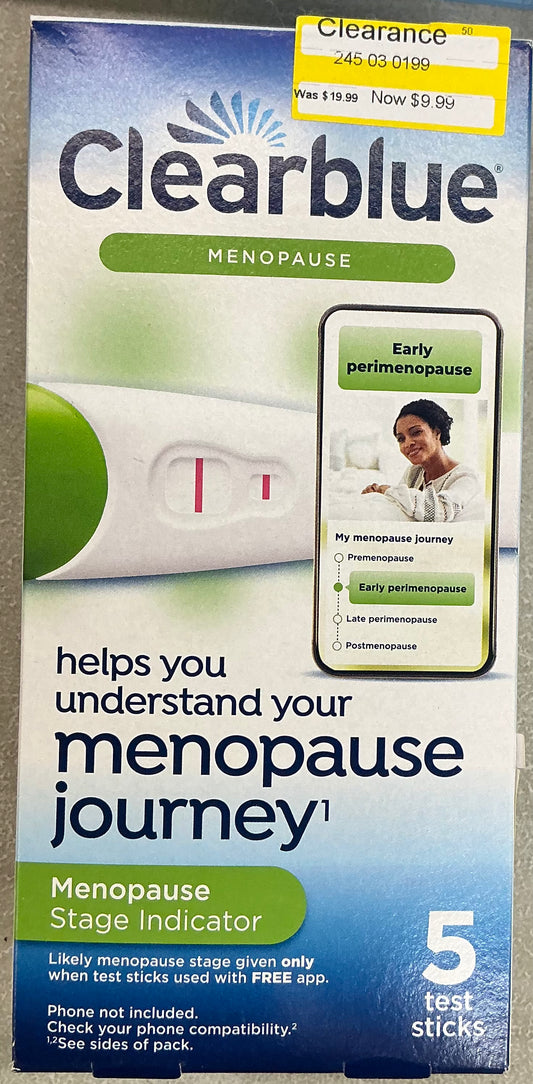 Clearblue Menopause Stage Indicator kit with 5 test sticks