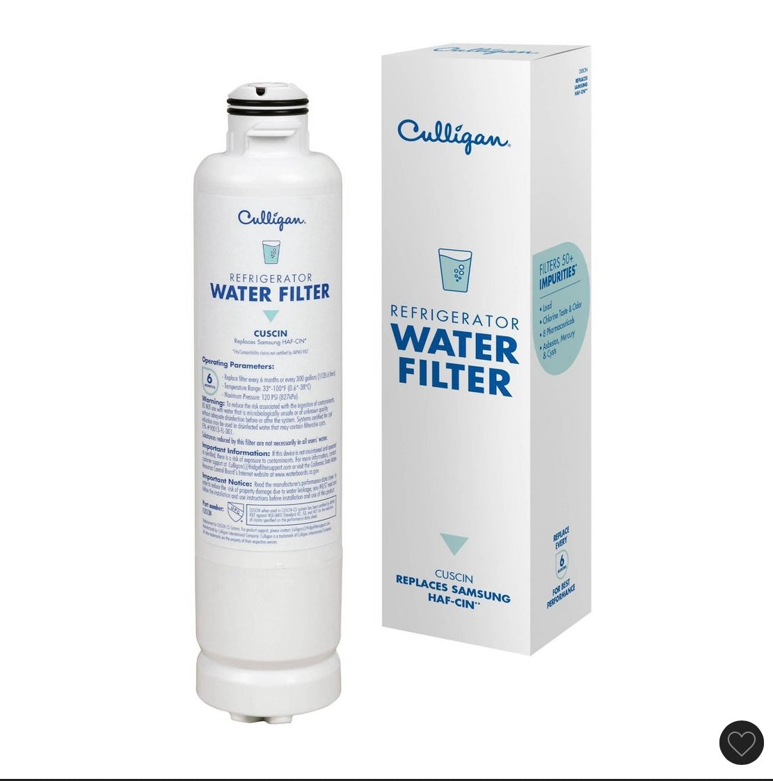 Culligan CUSCIN replacement Samsung (HAF-CIN) refrigerator water filter