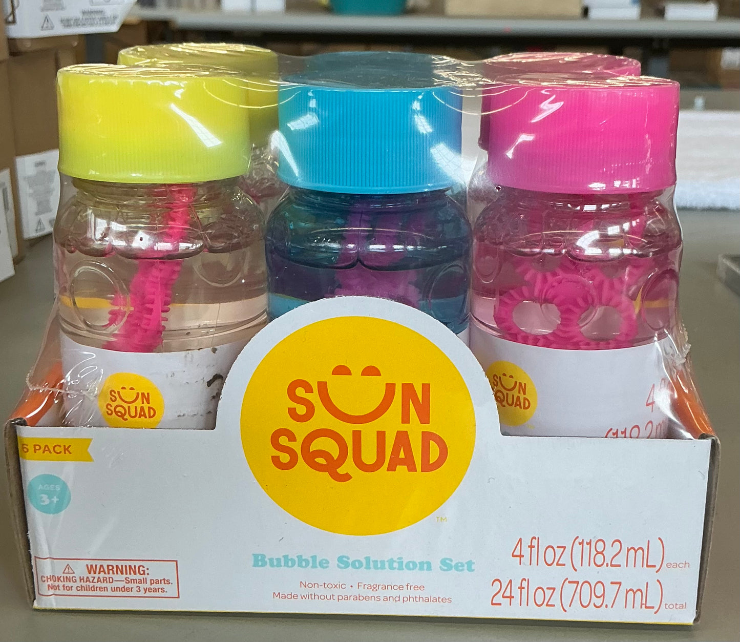 Sun Squad 6 pack-4 oz of bubbles is perfect for playing outdoors this summer