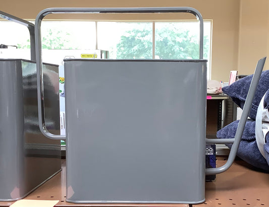 (Clearance)FINAL SALE 2gal Iron Rectangle Outdoor Watering Can with Powder Coat Finish Gray