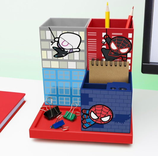 Paladone Marvel Spider-Man modular desktop organizer.
