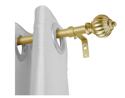 Braynon steel adjustable single curtain rod 25 in. - 48 in(clearance)