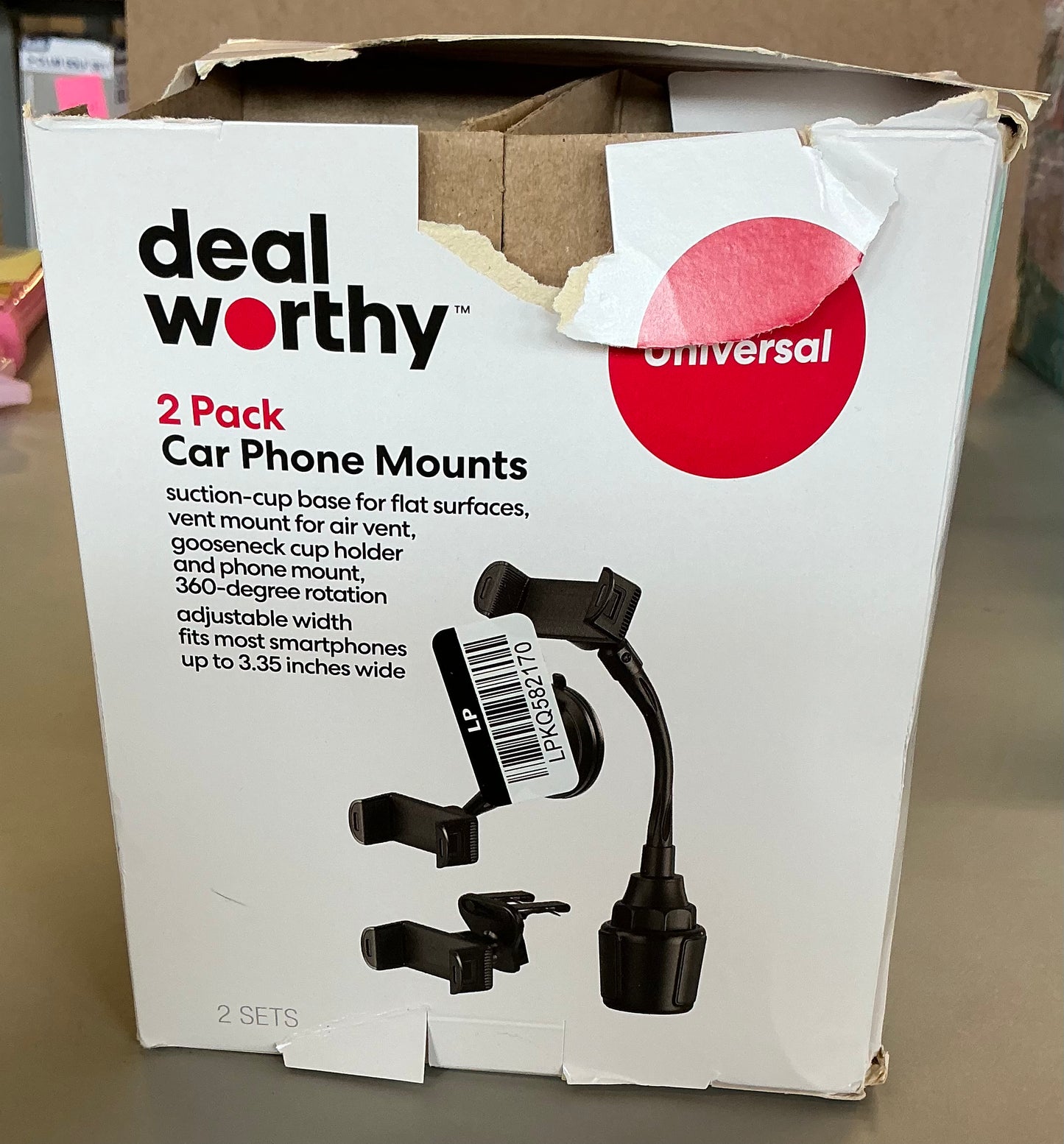 Car mount matte finish - AS IS - ONLY 1 SET - MISSING AIR VENT MOUNT - OPEN BOX
