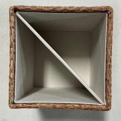 Woven pencil and pen holder - taupe - MINOR COSMETIC FLAW