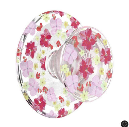 Popsocket magnetic phone grip with MagSafe, magnetic adapter ring included - Delicate Floral Berry - OPEN PACKAGE