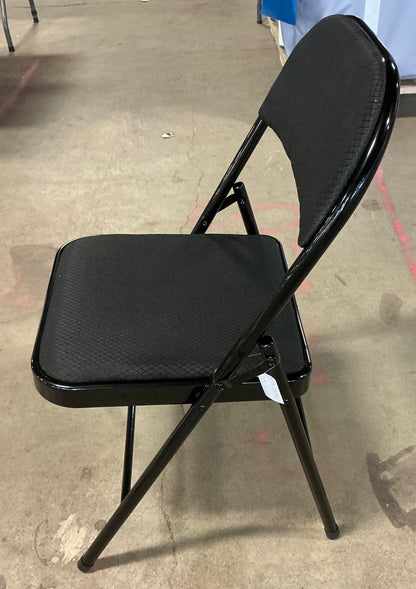 Costway set of 4 folding chairs fabric upholstered padded seat metal frame - PICK UP ONLY