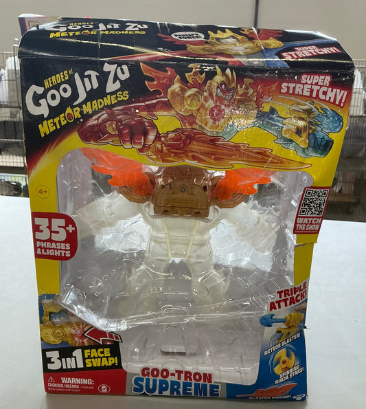 Goo Jit Zu meteor madness goo-tron supreme figure - AS IS - OPEN/DAMAGED BOX - MISSING PCS