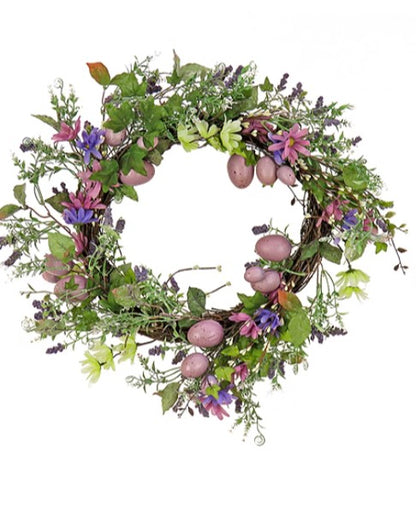 National Tree Co. 22 Flowering Pink Wreath