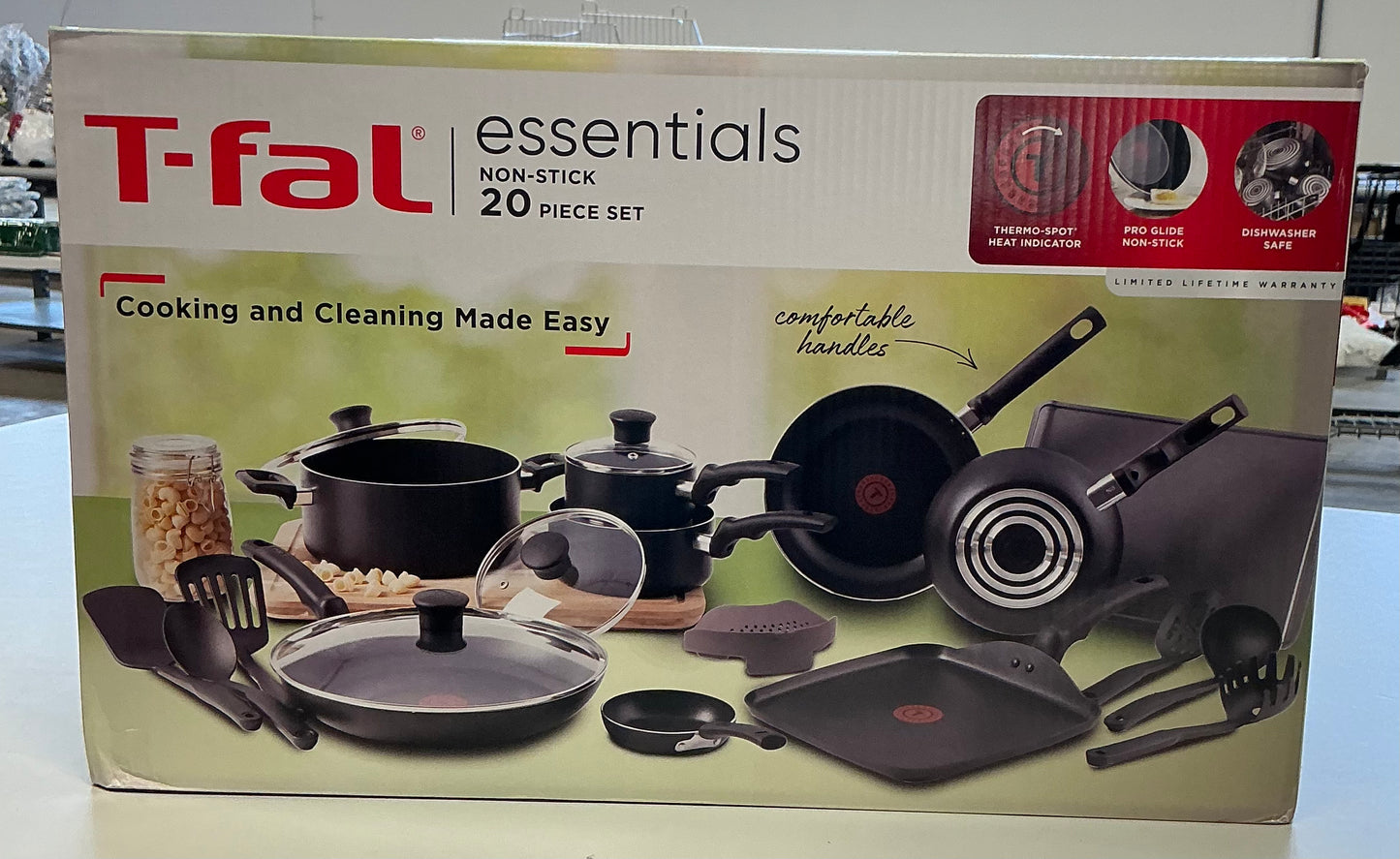 T-Fal Essentials 20-pc. Aluminum Non-Stick Cookware Set