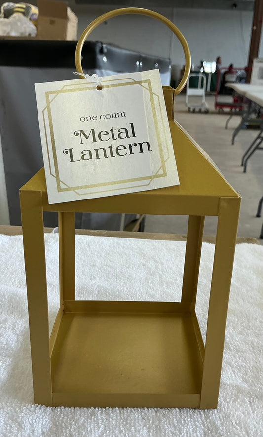 Gold metal lantern