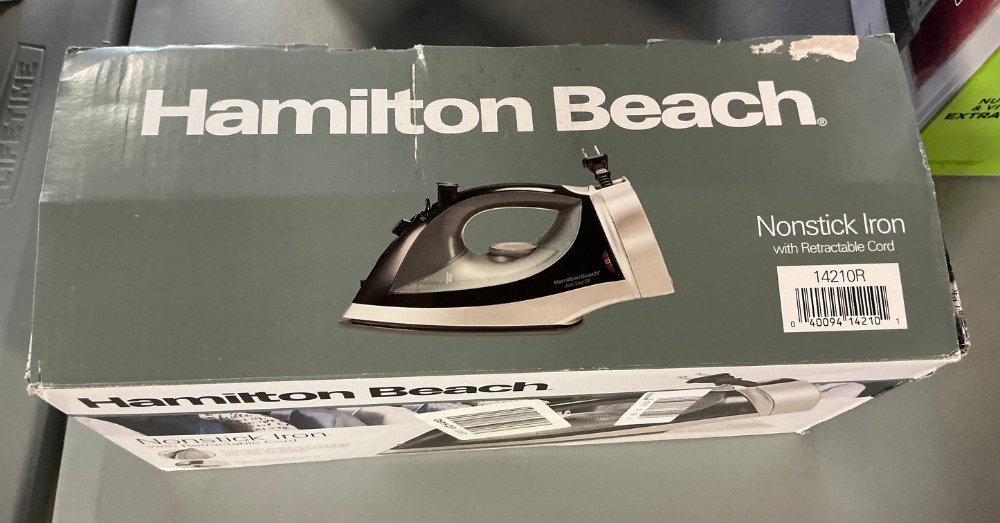 Hamilton Beach Auto-Off Iron with Retractable Cord - Open Box