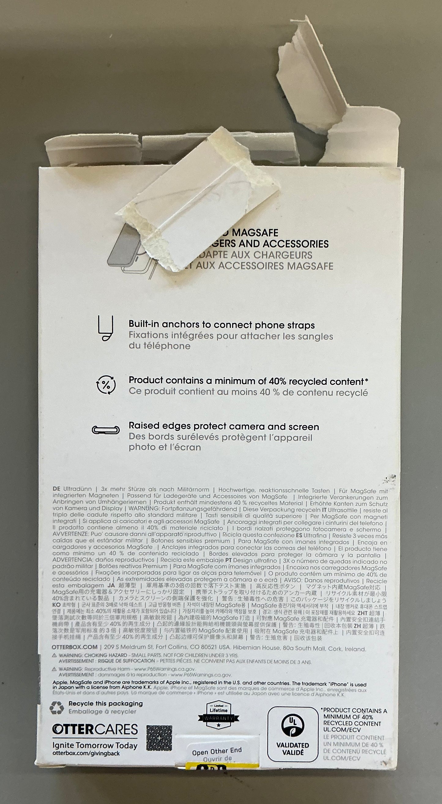 Otterbox iPhone 16 Pro Max symmetry series case with MagSafe - clear: solid plastic - OPEN BOX