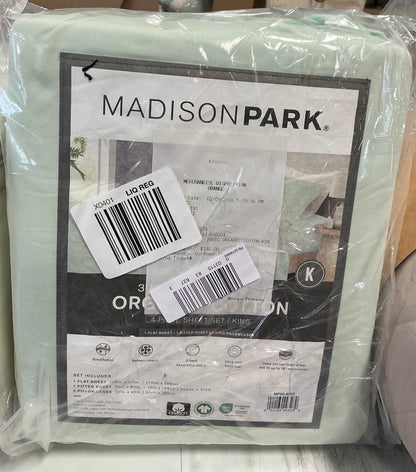 Madison Park Organic Cotton 300tc Deep Pocket Sheet Set king