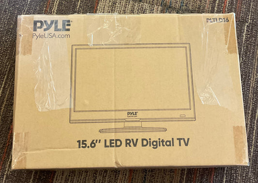 Pyle 15.6" LED RV Digital TV - Full HD Flat Screen with Built-in DVD Player, Digital Antenna, and 12V/24V Car Adapter -
PLTLD16
