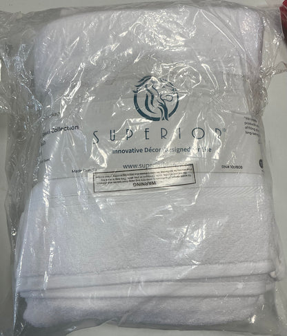 100% Cotton 2-pc. Quick Dry Bath Towel White