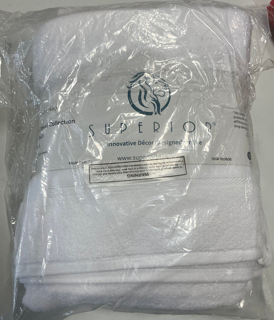 100% Cotton 2-pc. Quick Dry Bath Towel White