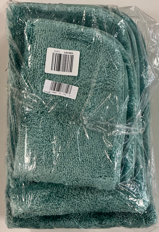 Garland Rug 3 Pieces Traditional Bath Rug Set-Included(1 17”x24” Bath Rug,1 21”x34” Bath Rug and 1 24”x40” Bath Rug)-Sea Foam Green