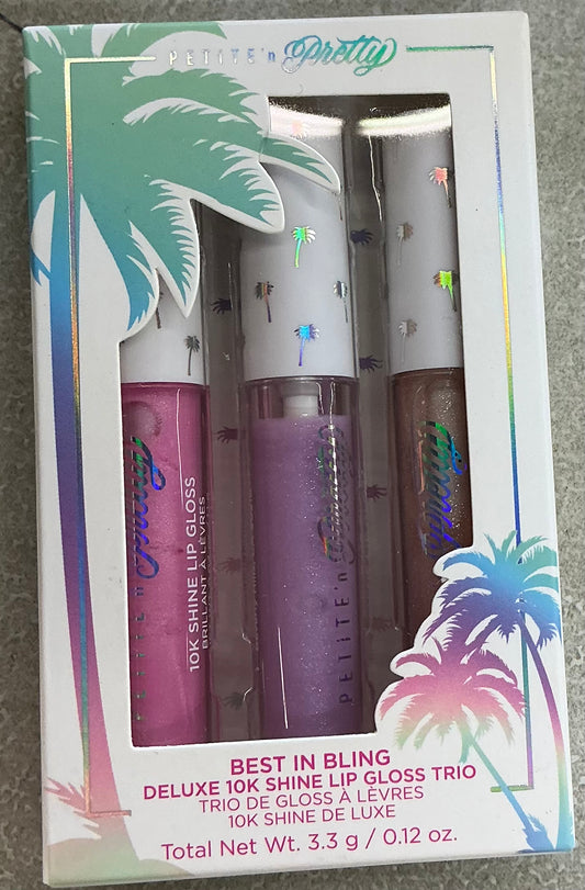 Petite 'n Pretty Best in Bling Deluxe 10K Shine Lip Gloss Trio