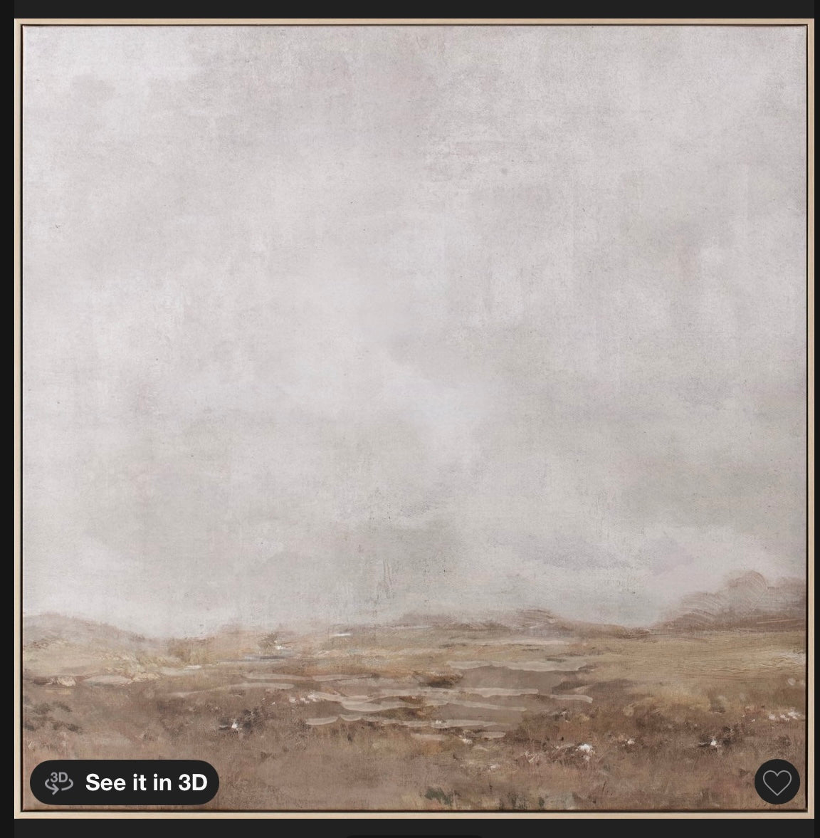 THRIFTY 70 - 36x36” plains framed wall canvases, beige frame - AS IS - DAMAGES - FINAL SALE - NO RETURNS - PICK UP ONLY