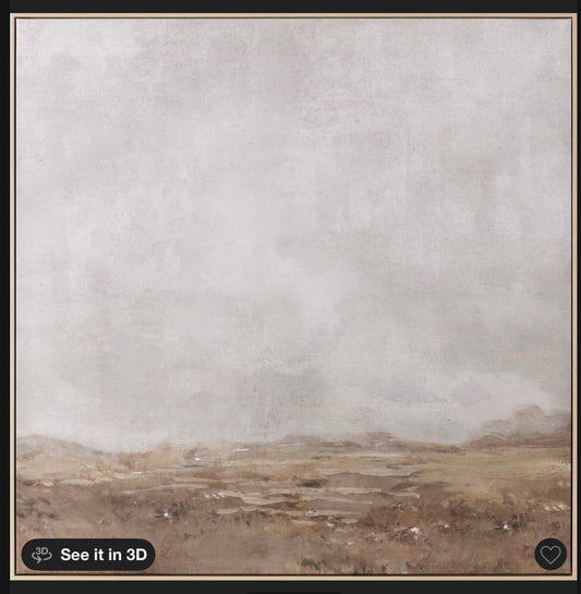 THRIFTY 70 - 36x36” plains framed wall canvases, beige frame - AS IS - DAMAGES - FINAL SALE - NO RETURNS - PICK UP ONLY