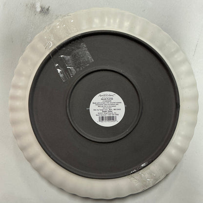 4pk salad plates stoneware - gray