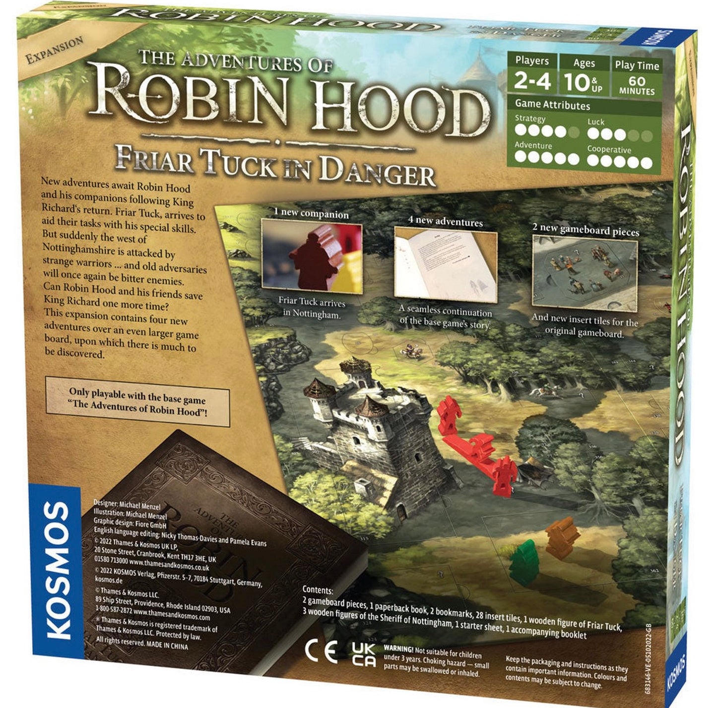 Thames & Kosmos "The Adventures of Robin Hood: Friar Tuck in Danger" expansion board game.