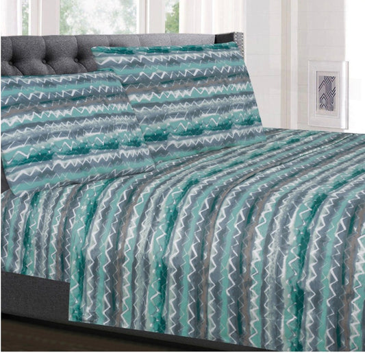 Sweet Home Collection™ Summerset Printed Sheet Set, Double Brushed Microfiber 4-piece King