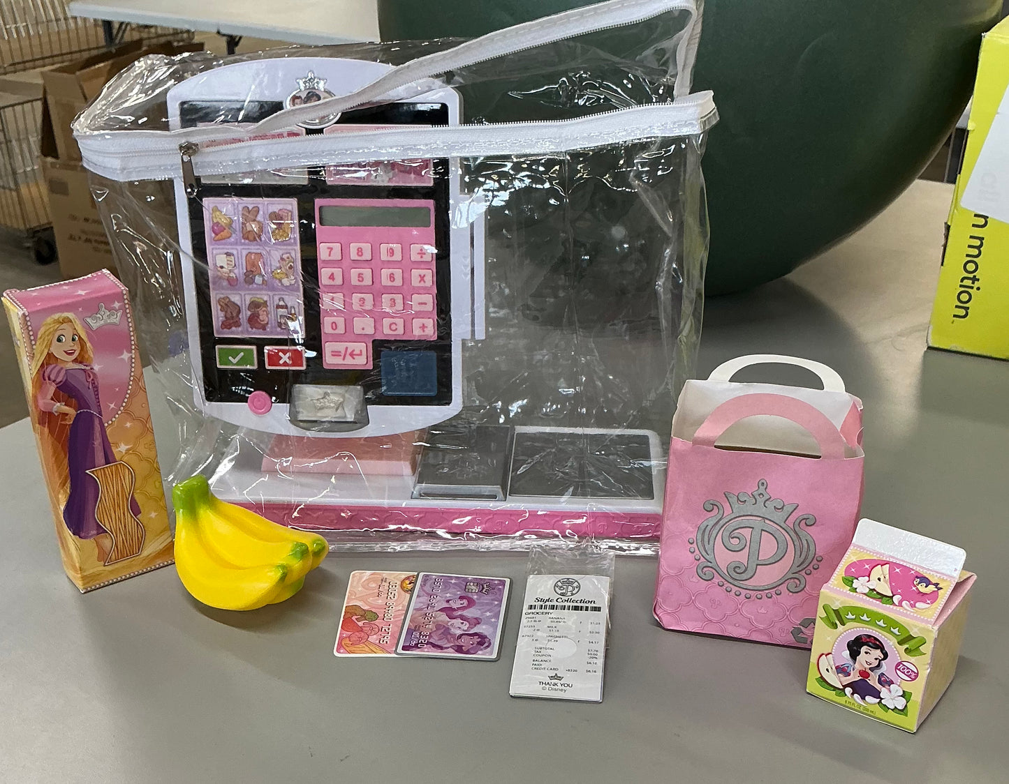 Disney Princess stylin’ self check out cash register - AS IS MISSING PCS - OUT OF PACKAGE