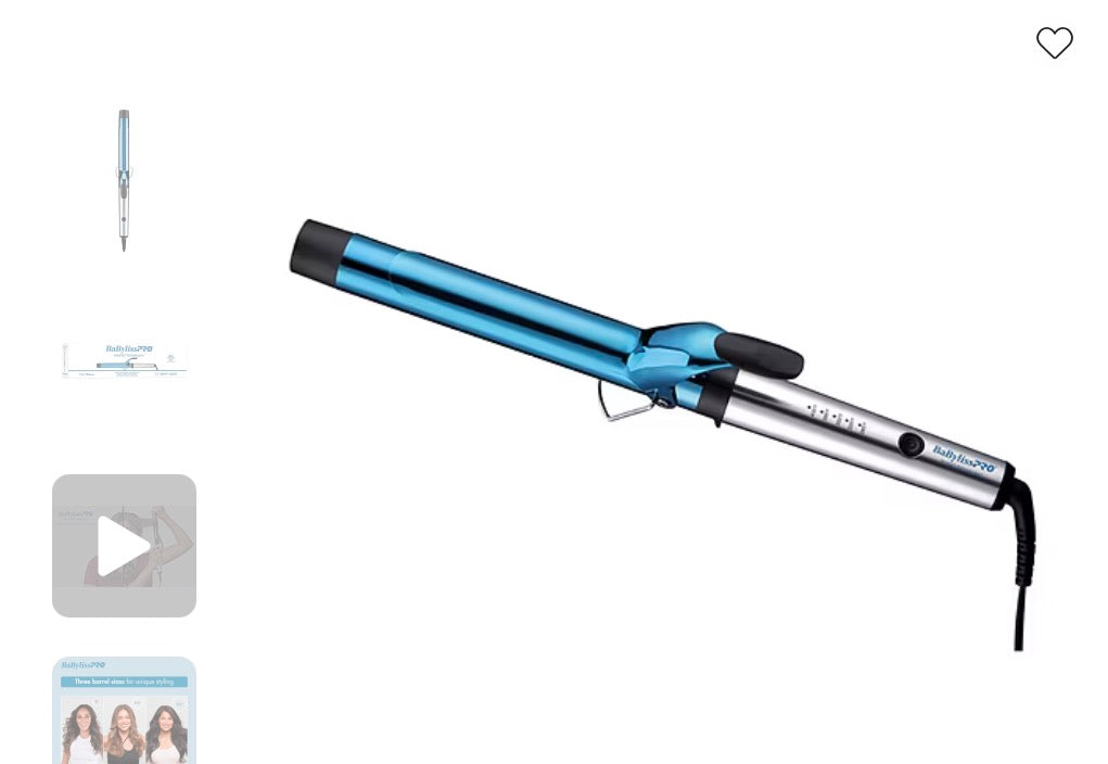 Thrifty 70 - BaByliss Nano Titanium Extended Barrel 1 1/4 Inch Curling Iron - Open Box - Used (See Picture )- AS IS - FINAL SALE NO RETURNS