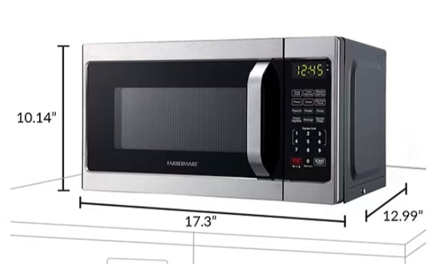 Farberware Classic 0.7 Microwave Oven, Brushed Stainless 700 watt