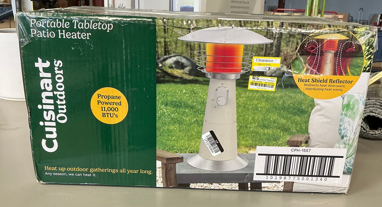 Cuisinart tabletop patio heater color bone - OPEN BOX - PICK UP ONLY