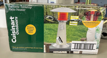 Cuisinart tabletop patio heater color bone - OPEN BOX - PICK UP ONLY