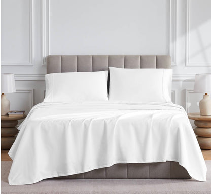 Purity Home 400 Thread Count performance cotton sheet set in white king